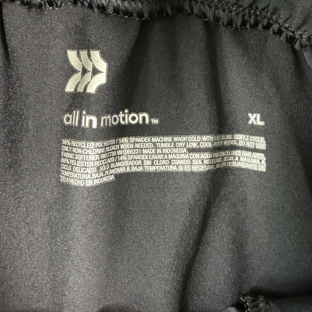 All in Motion Womens Wide Leg Pants XL Black Stretch Athletic Lounge Drawstring - Picture 6 of 10
